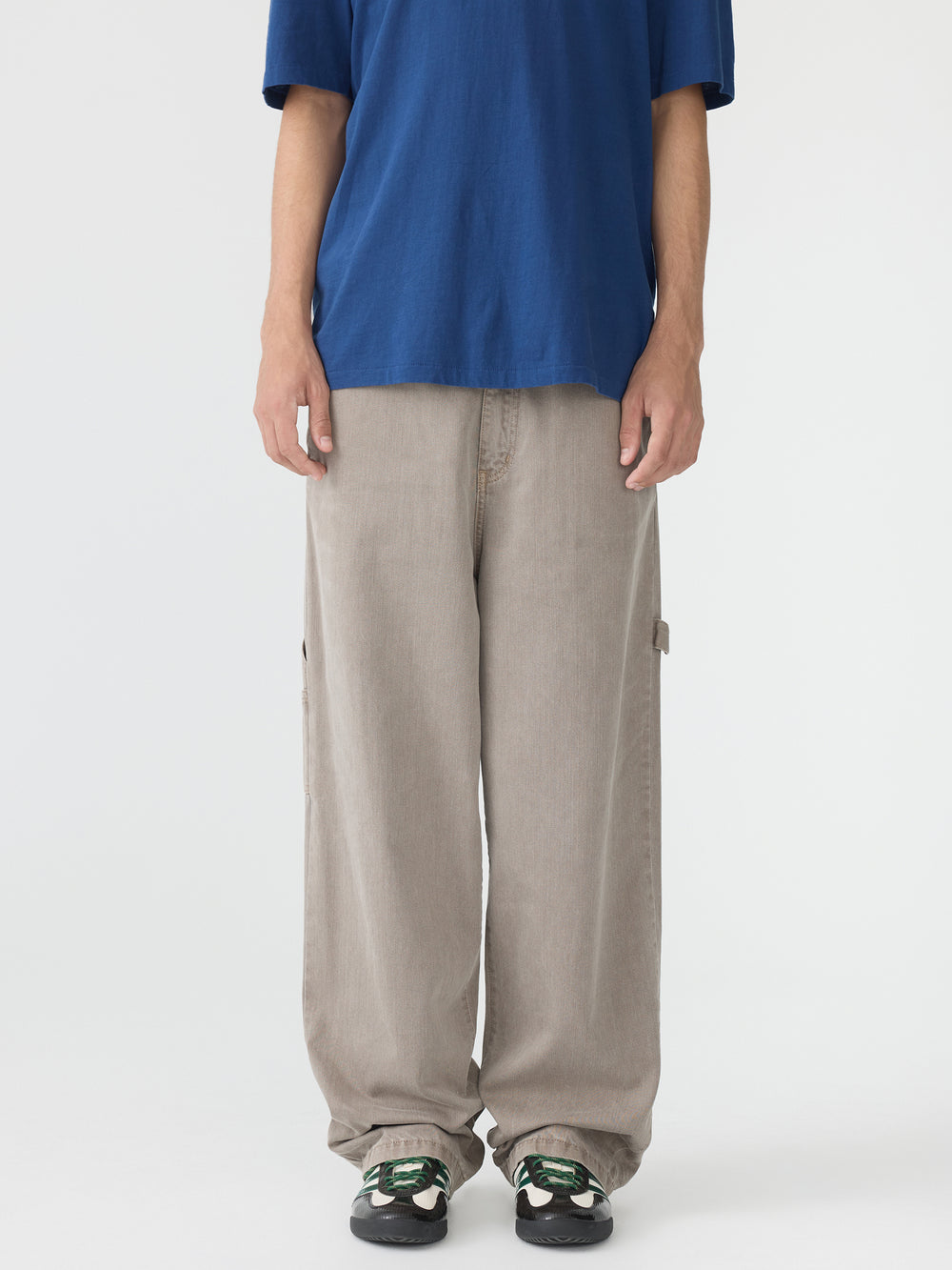 Organic Denim Carpenter Jean Worn Charcoal