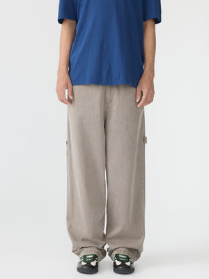 Organic Denim Carpenter Jean Worn Charcoal