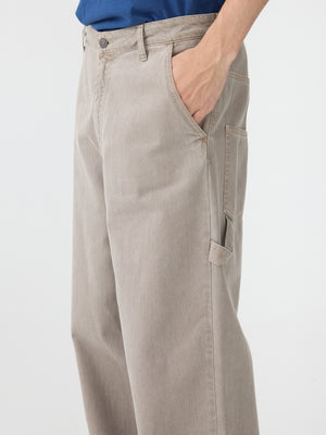 Organic Denim Carpenter Jean Worn Charcoal