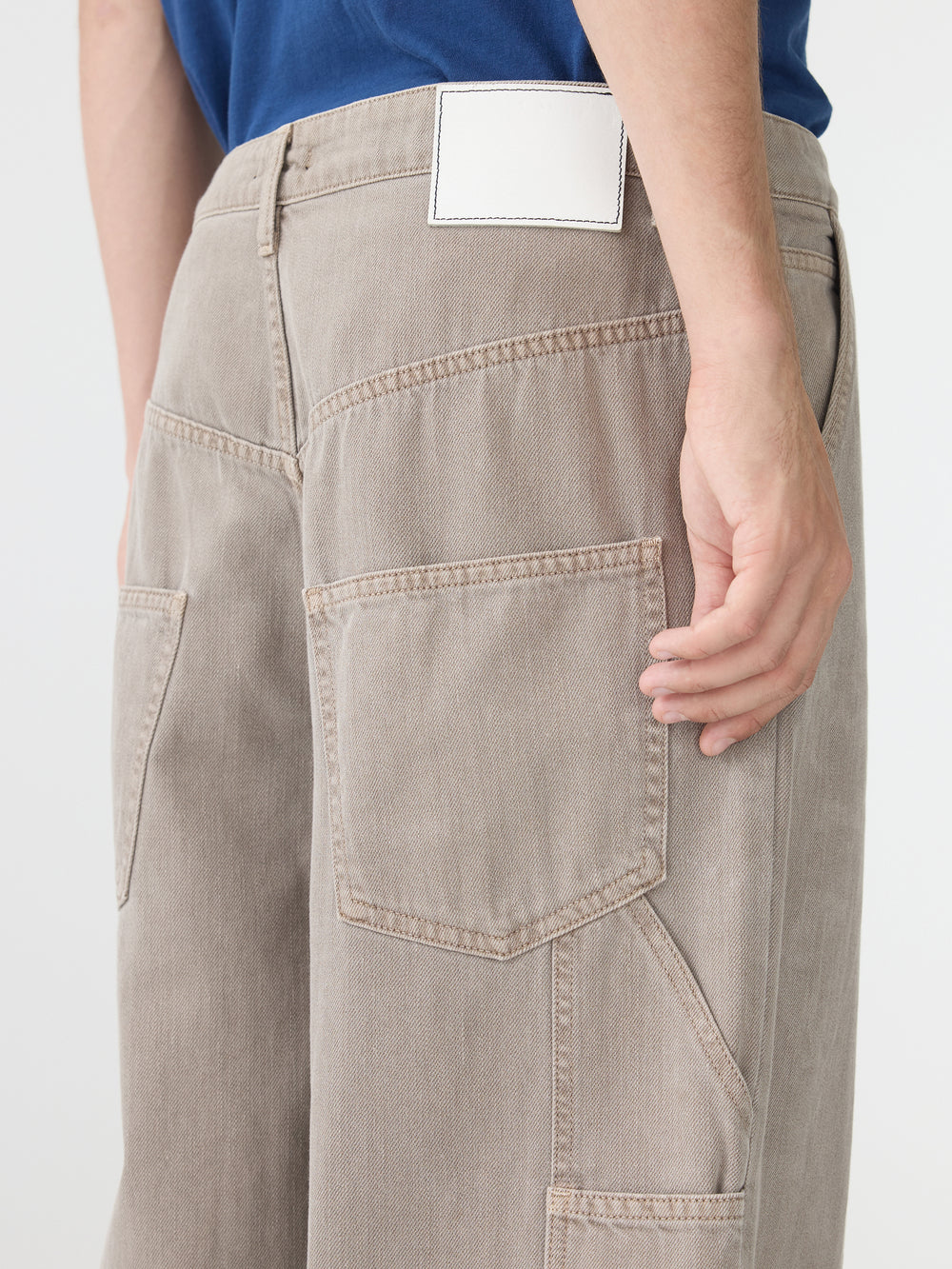 Organic Denim Carpenter Jean Worn Charcoal