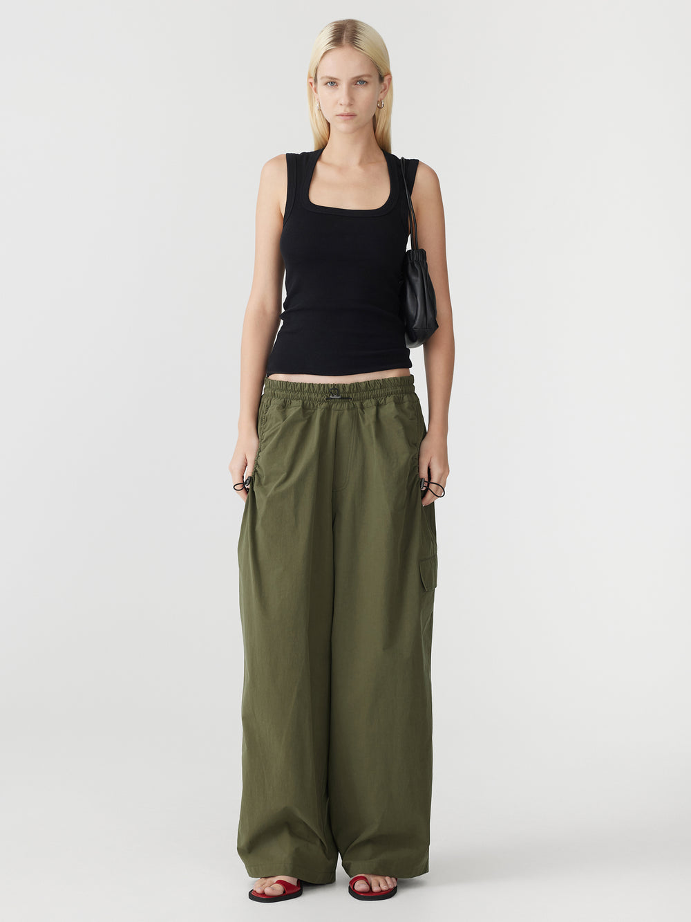 Crushed Cotton Hiker Pant Khaki