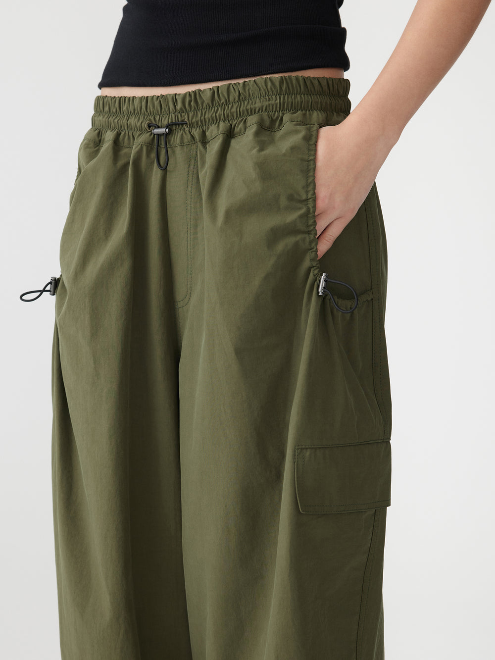 Crushed Cotton Hiker Pant Khaki