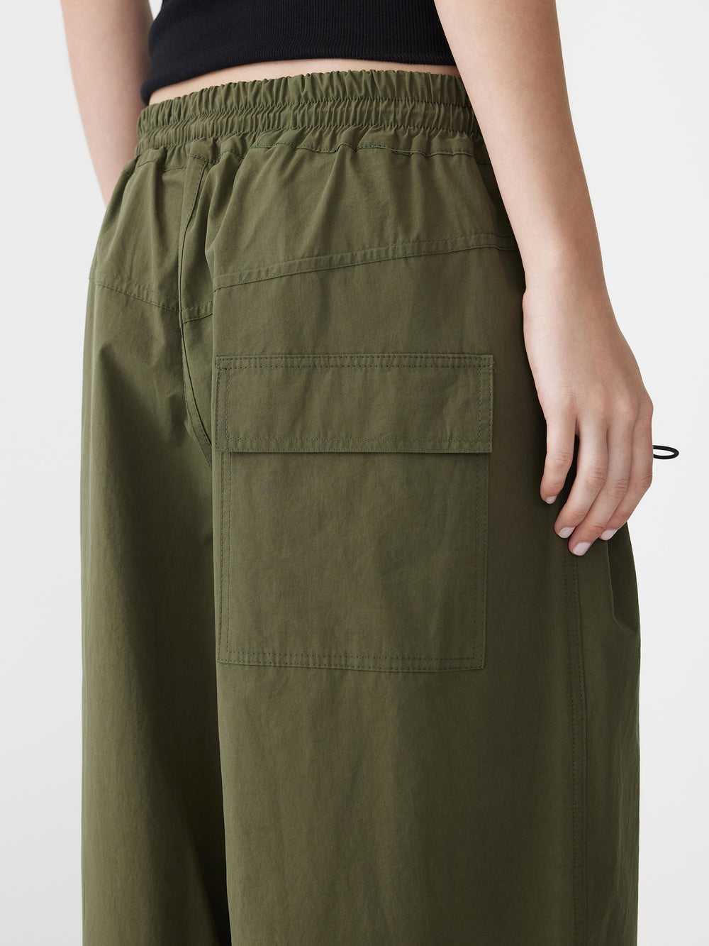 Crushed Cotton Hiker Pant Khaki