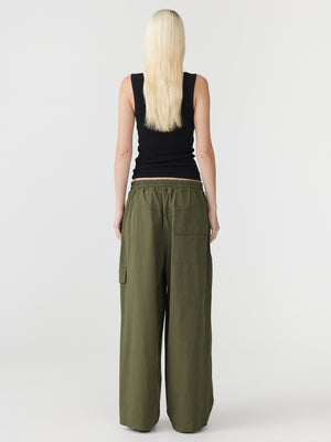 Crushed Cotton Hiker Pant Khaki