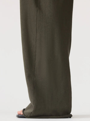 Wide Leg French Terry Pant Ash