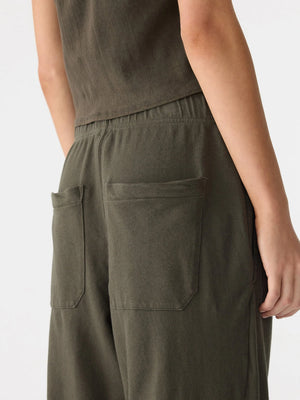 Wide Leg French Terry Pant Ash