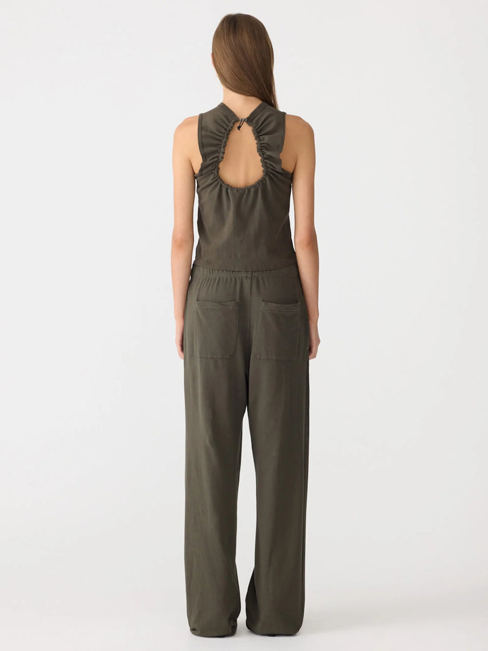 Wide Leg French Terry Pant Ash