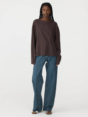 Boyfriend HTG LS T Shirt Dark Plum