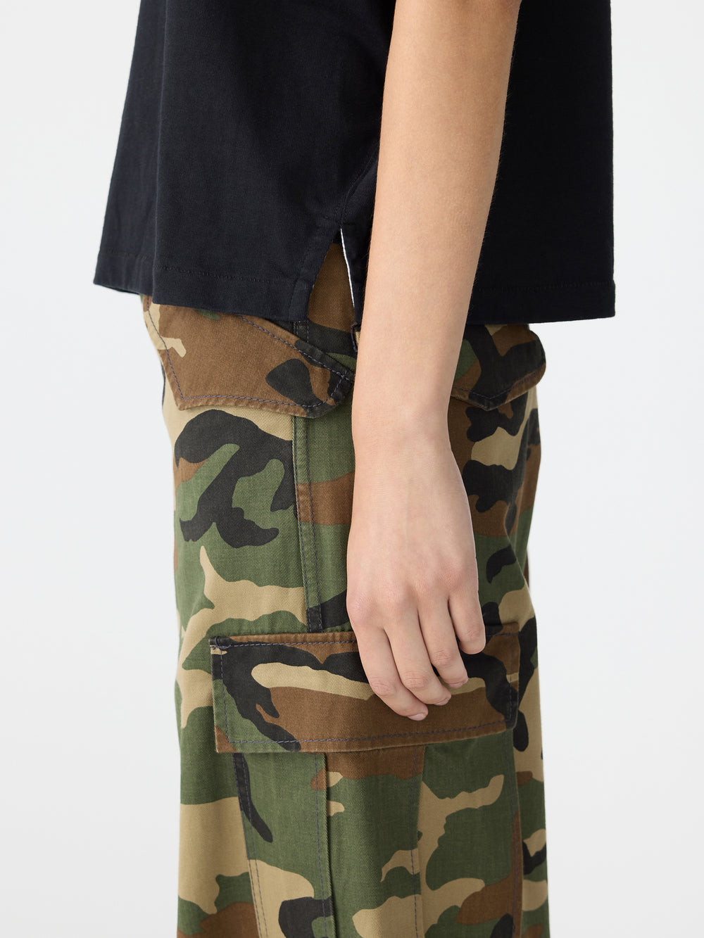 Boxy Crew Neck SS T Shirt Black