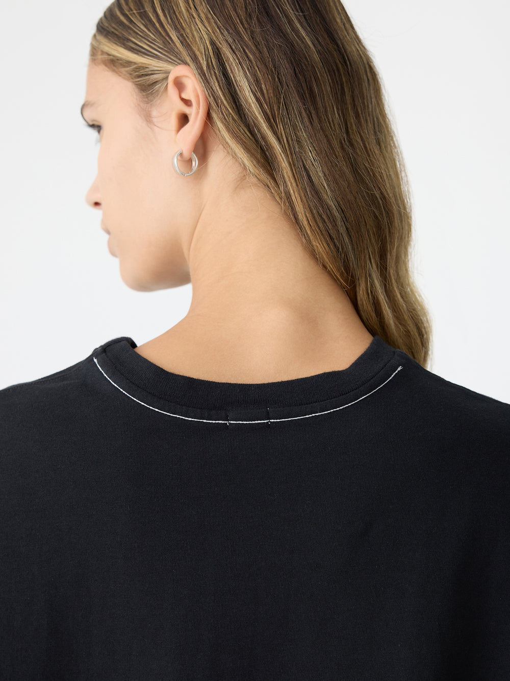 Boxy Crew Neck SS T Shirt Black