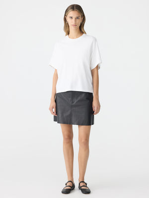 Boxy Crew Neck SS T Shirt White
