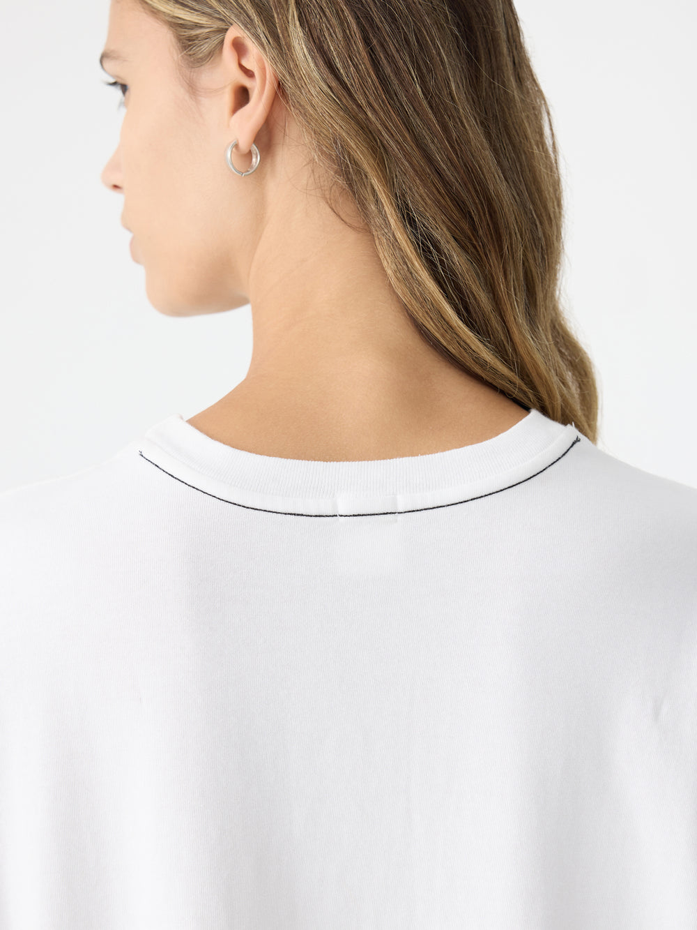 Boxy Crew Neck SS T Shirt White