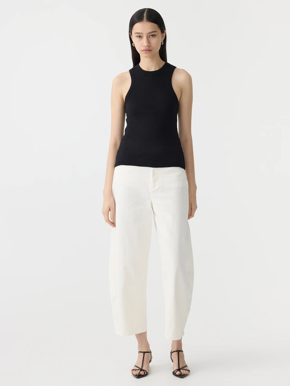 Seam Detail Tank Black