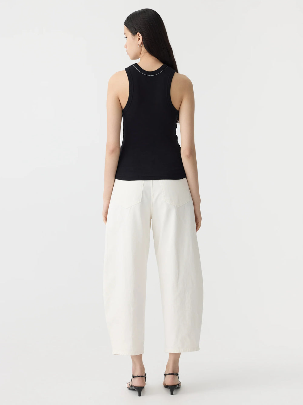 Seam Detail Tank Black