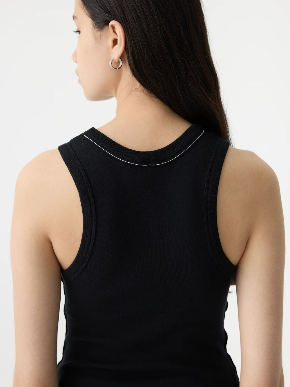 Seam Detail Tank Black