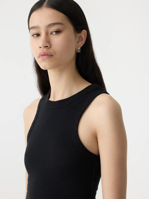 Seam Detail Tank Black