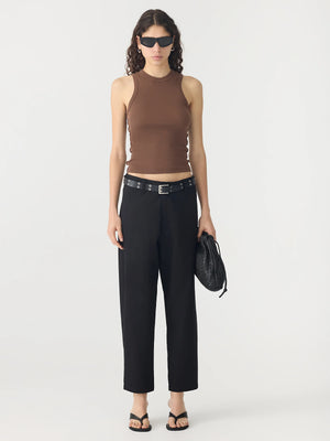 Seam Detail Tank Chocolate Brown