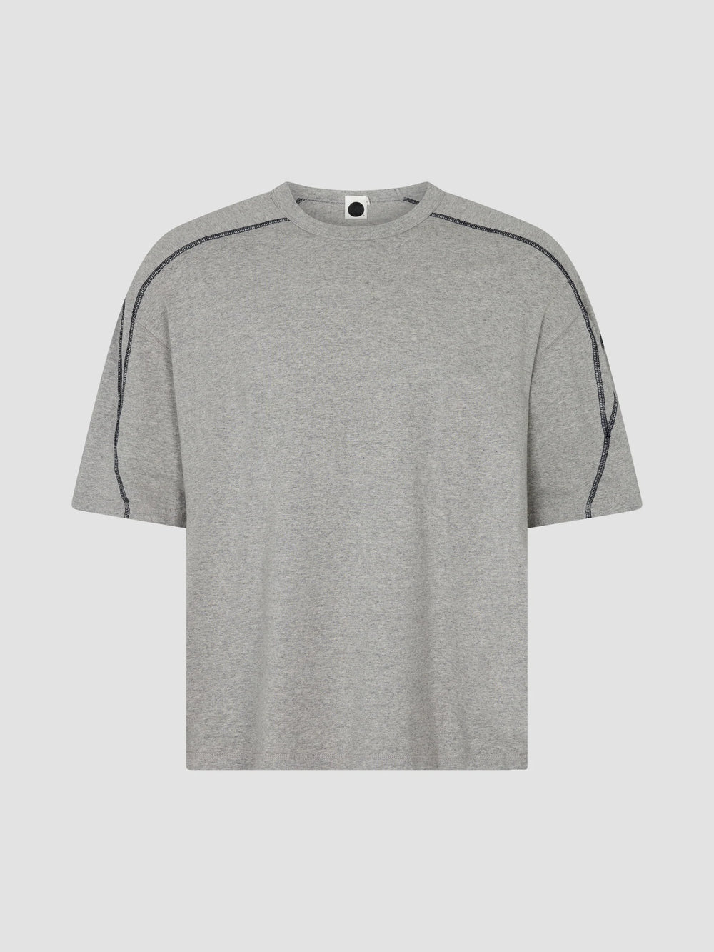 Pointed Yoke T-shirt Grey Marl / Black