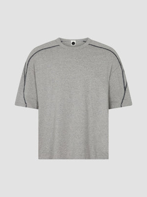 Pointed Yoke T-shirt Grey Marl / Black