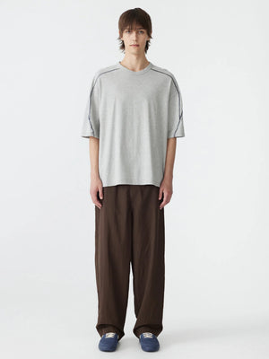 Pointed Yoke T-shirt Grey Marl / Black