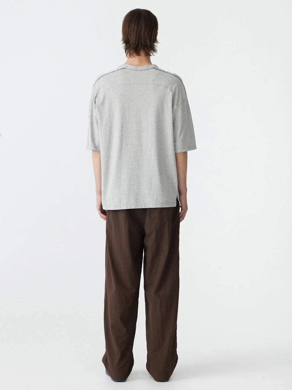 Pointed Yoke T-shirt Grey Marl / Black