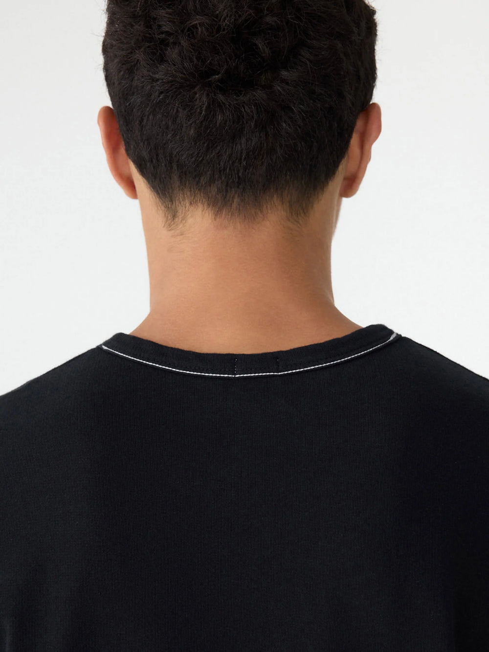 Terry Slouch Placket Sweat Black