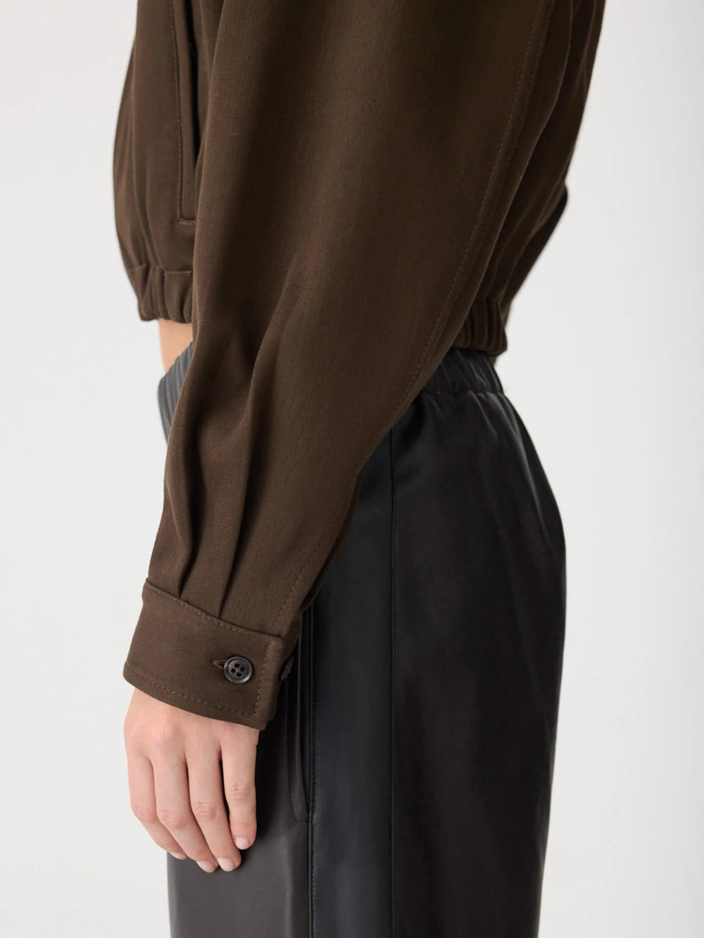 Double Twill Utility Jacket Dark Brown