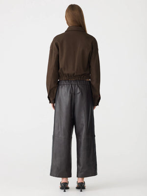 Double Twill Utility Jacket Dark Brown