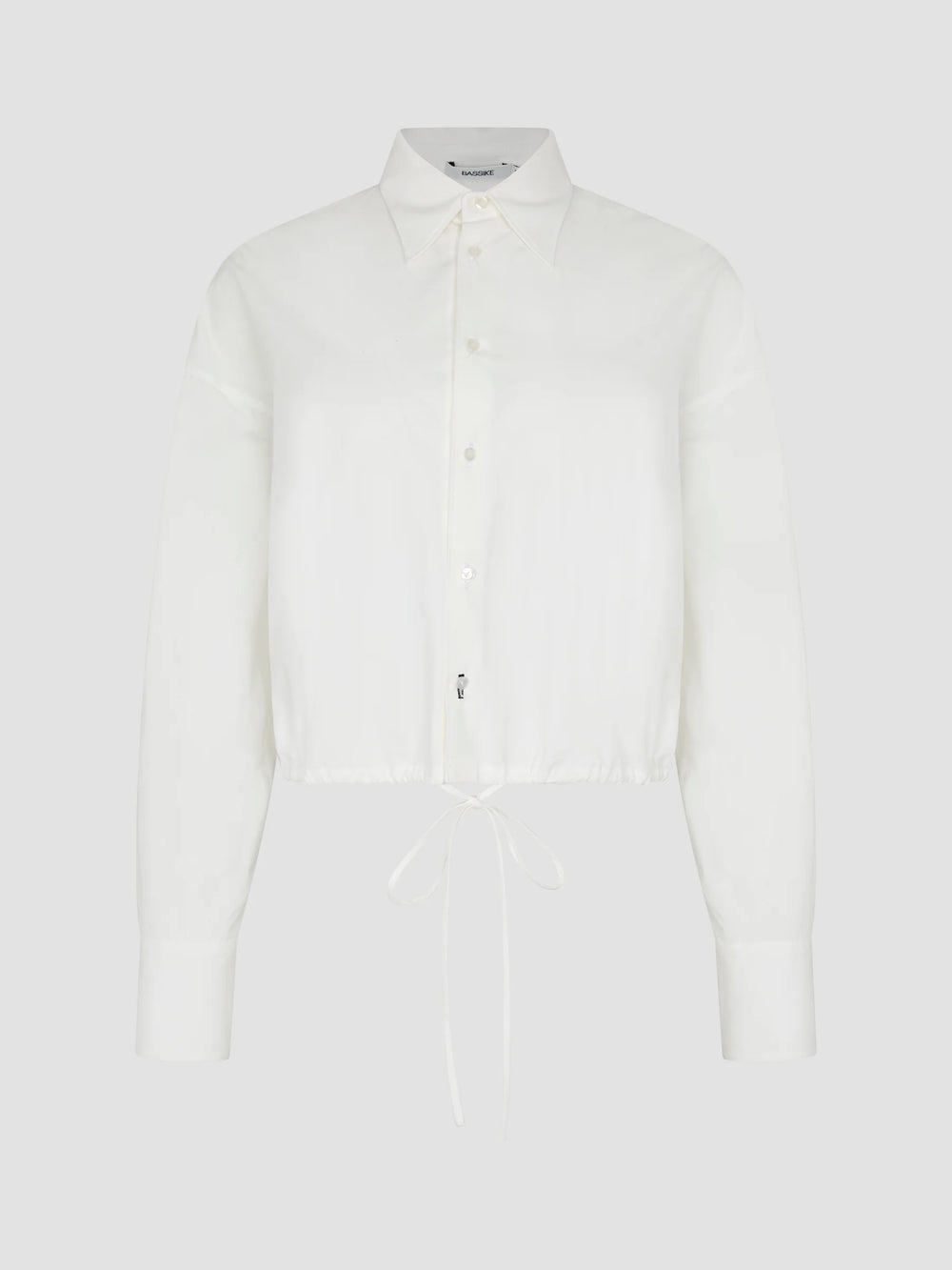 Crushed Cotton Gathered Shirt Natural