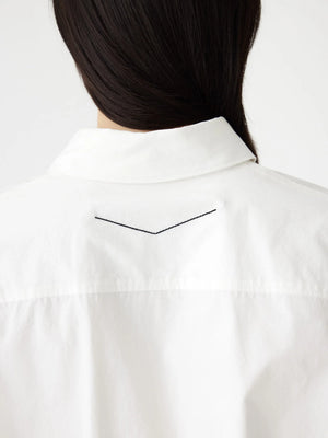 Crushed Cotton Gathered Shirt Natural
