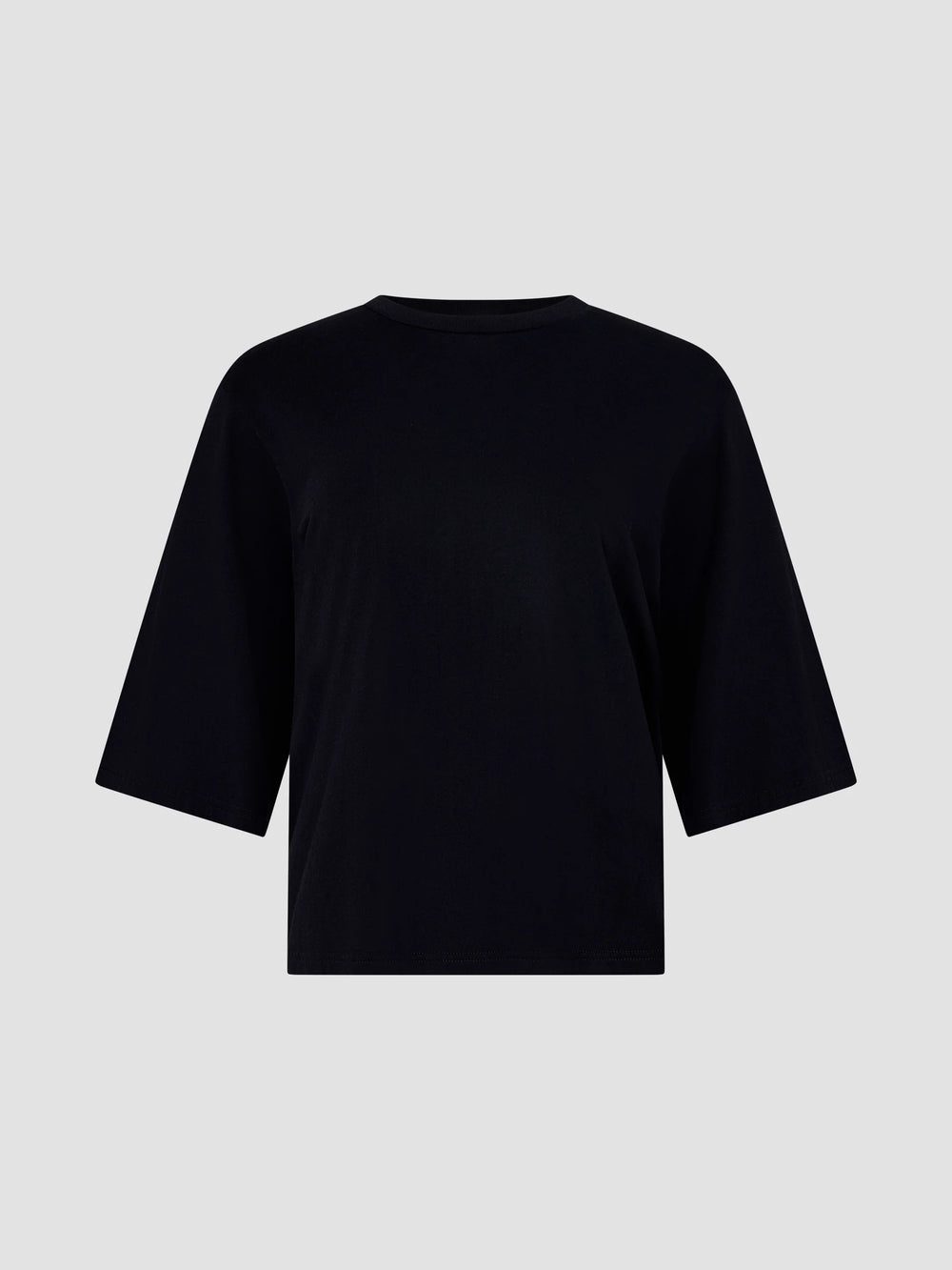 Boxy 3/4 Slv T Shirt Black