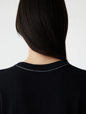 Boxy 3/4 Slv T Shirt Black