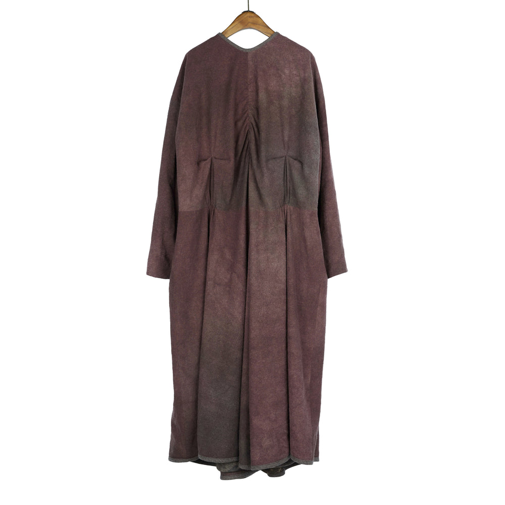 V Neck Gathered Long Dress