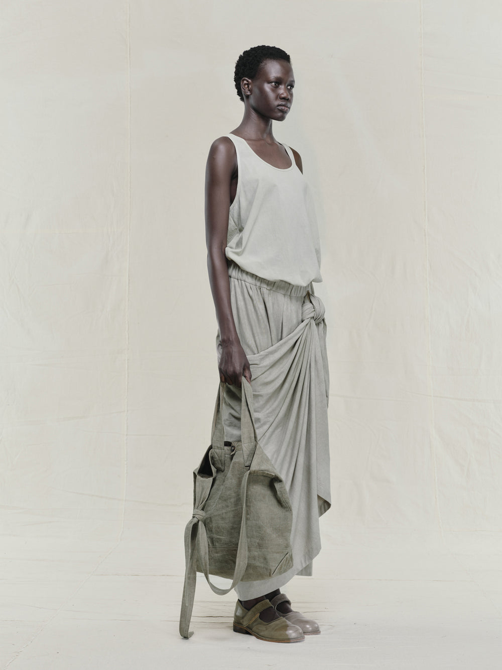 Double Dyed Cotton Linen Jacquard Two Way Unisex Tote