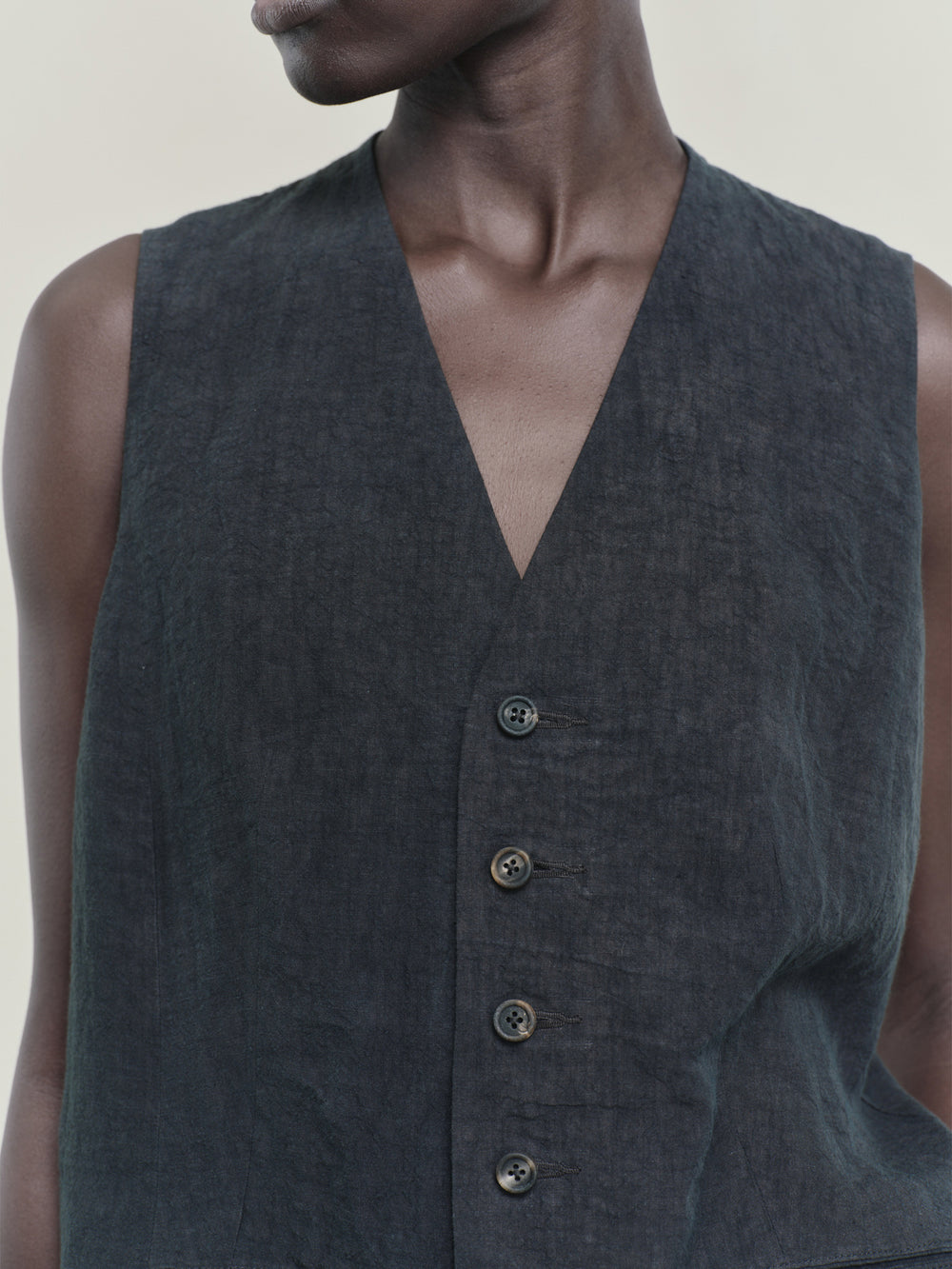 Hand-dyed Classic Linen Canvas Gilet