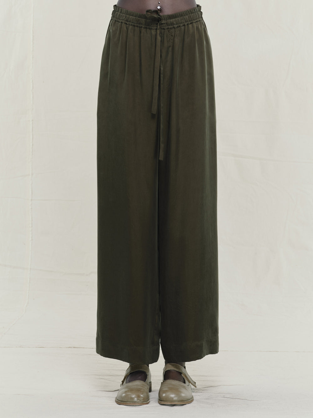 Sand Washed Drawstring Trousers