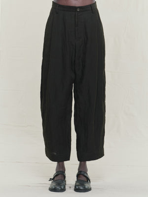 Puppytooth Narrow Fit Linen Trousers