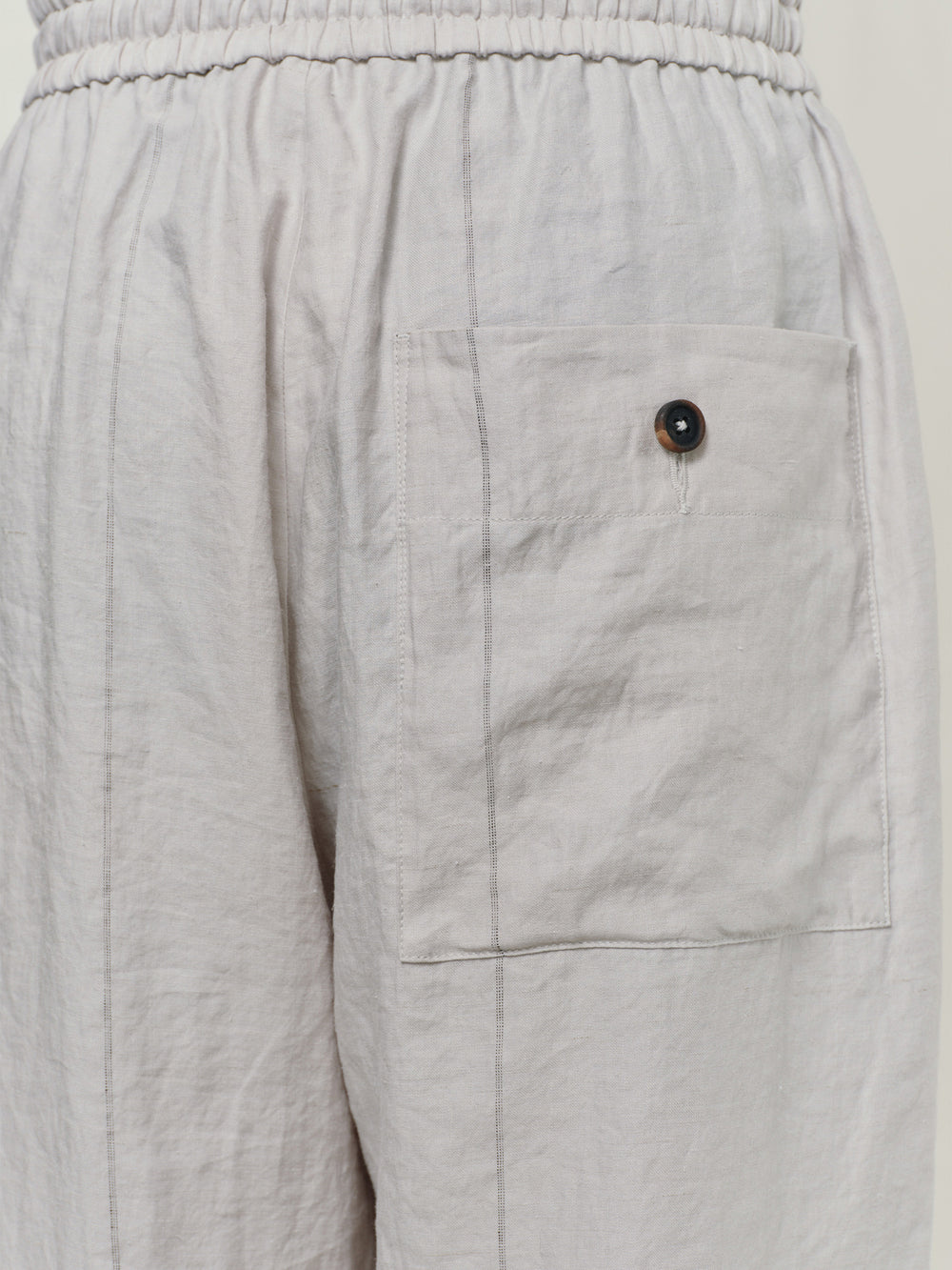 Thin Stripe Twill Drawstring Trousers