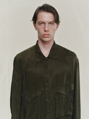 Sand Washed Large Pocket Shirt