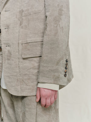 Double-Dyed Jacquard Three Button Blazer