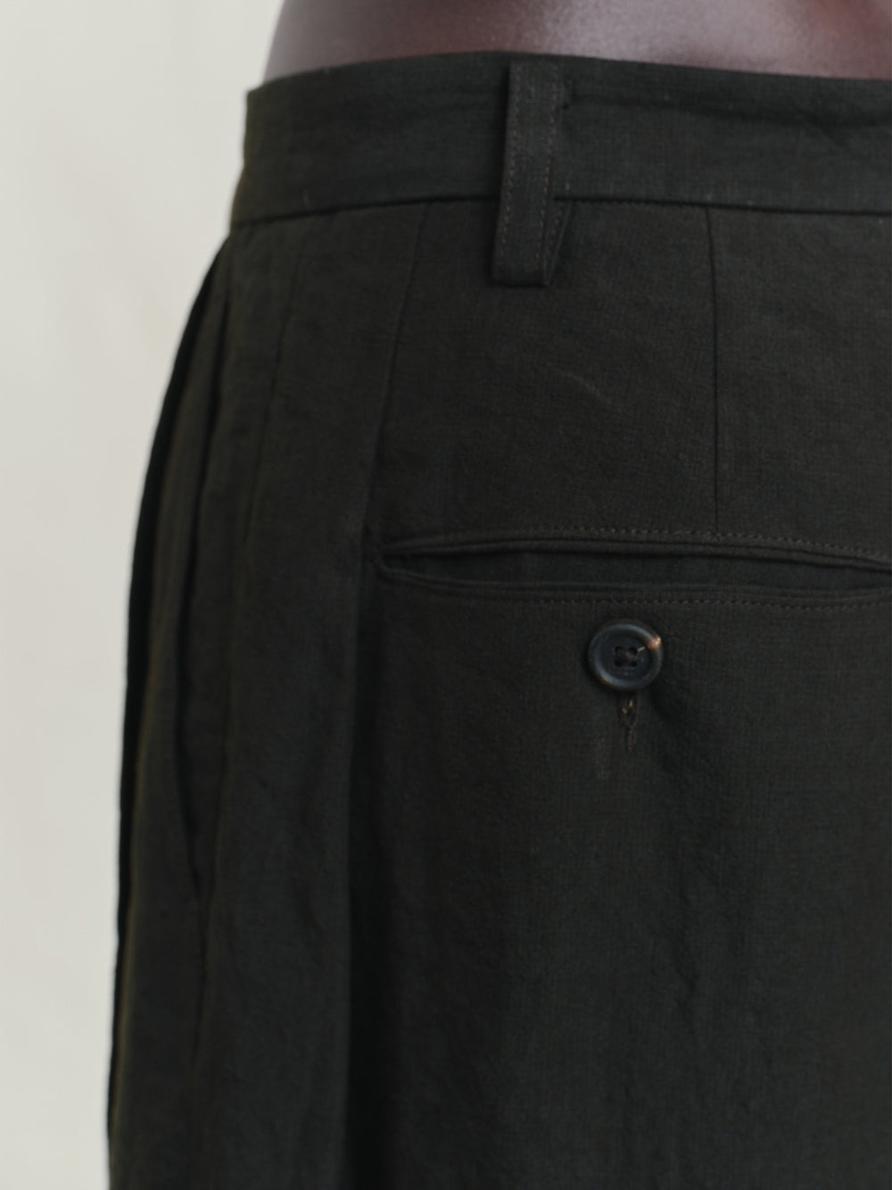 Puppytooth Narrow Fit Linen Trousers