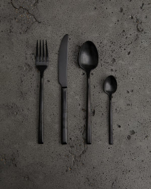 Pure Cutlery Table Fork in Stonewashed Black