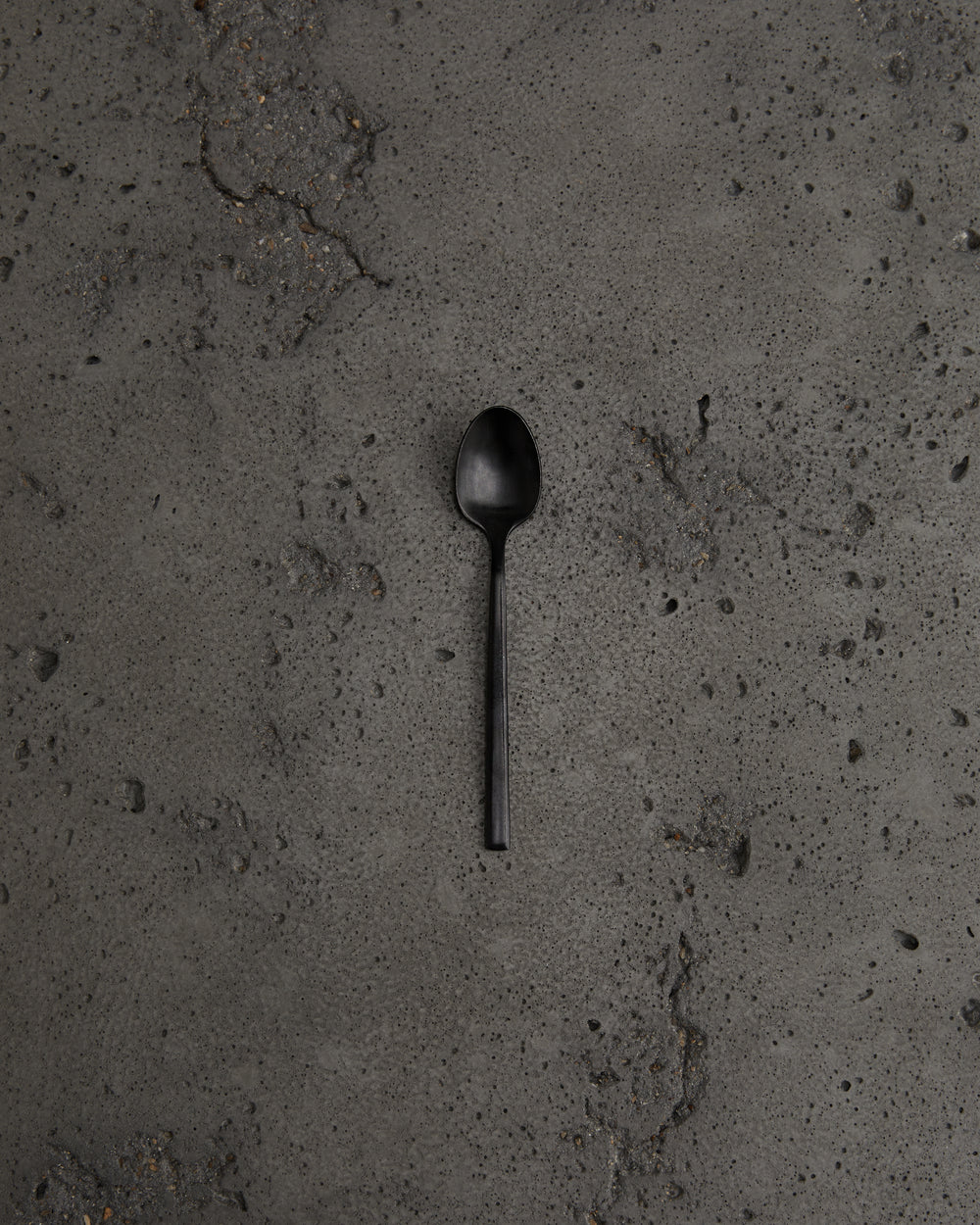 Pure Cutlery Coffee Spoon in Stonewashed Black