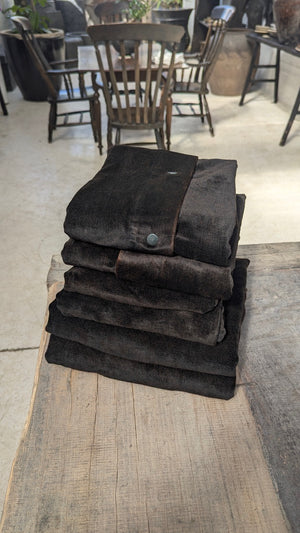002 Distressed Velvet Clean Pillow Slip - Bitter Chocolate