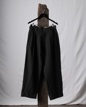 Pleated Puppytooth Tapered Trousers