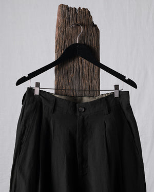 Pleated Puppytooth Tapered Trousers