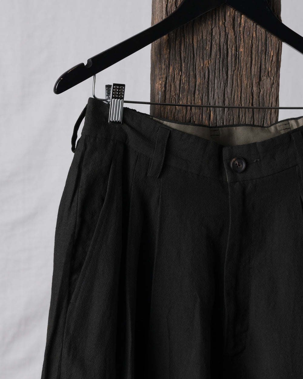 Pleated Puppytooth Tapered Trousers