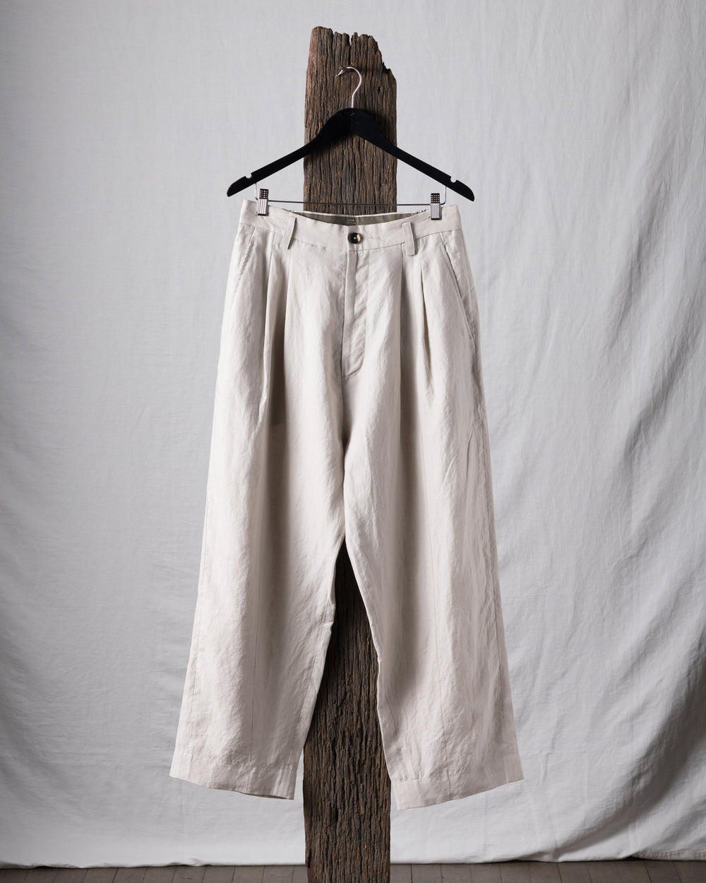 Pleated Twill Trousers