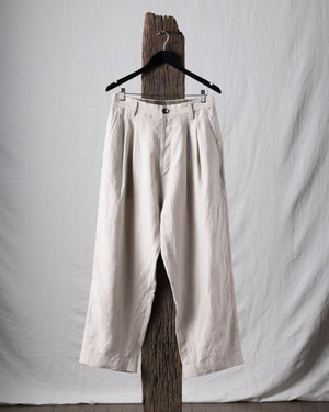 Pleated Twill Trousers