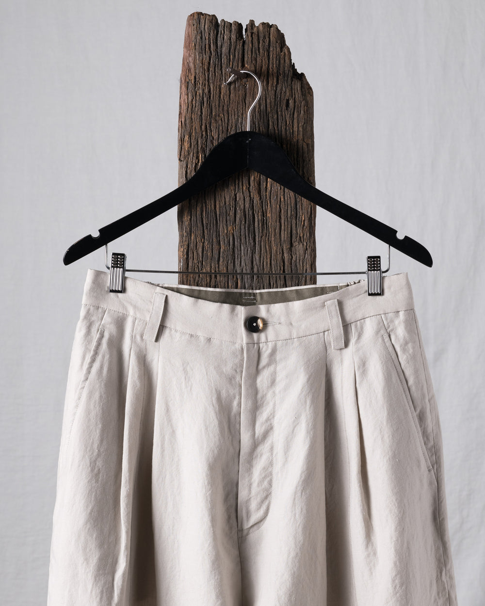 Pleated Twill Trousers